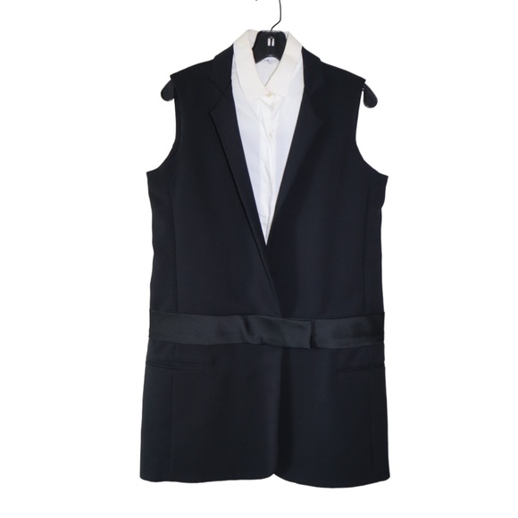 Victoria Beckham Black and White Sleeveless Dress - Picture 1 of 10